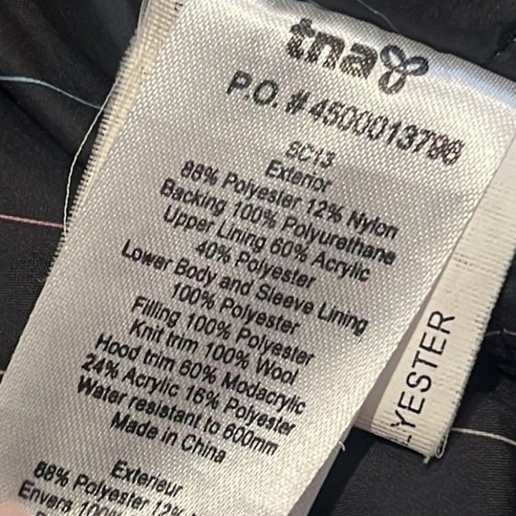 TNA Black Ski & Snow Jacket with Brown Fur Hood - Picture 10 of 14